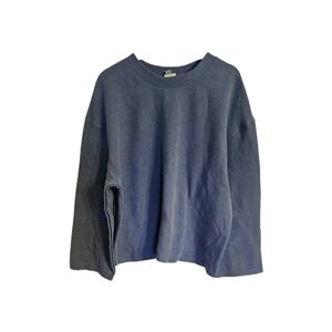 A new Day Pullover oversized XL blue ribbed texture wide sleeve